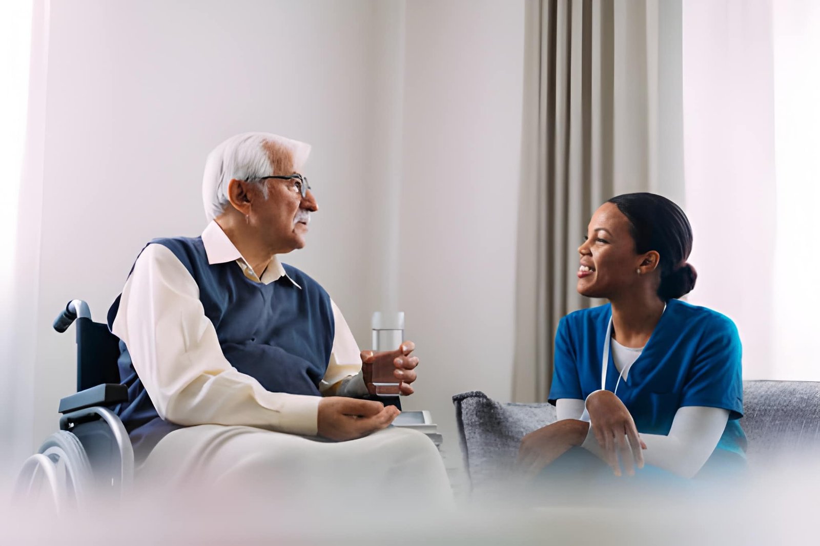 Comforting a family member